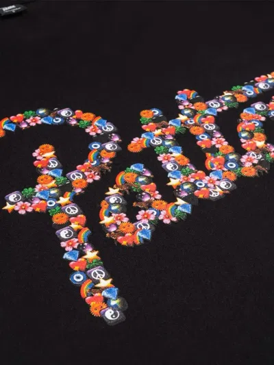Patta Floral-logo T-shirt In Black