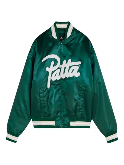 Patta Button-fastening Bomber Jacket In Green
