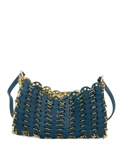 Rabanne Nano 1969 Reversible Shoulder Bag In Blue