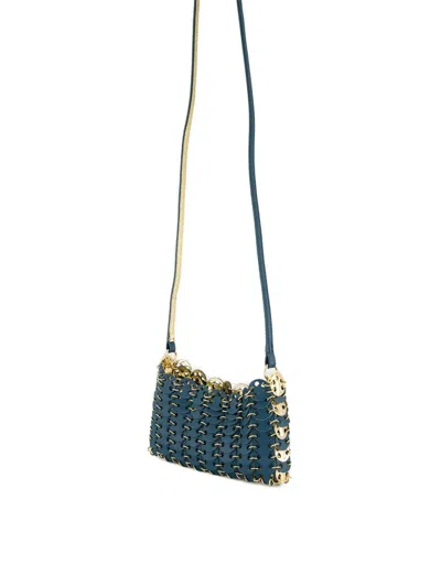 Rabanne Nano 1969 Reversible Shoulder Bag In Blue