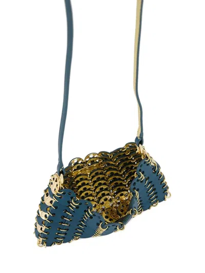 Rabanne Nano 1969 Reversible Shoulder Bag In Blue