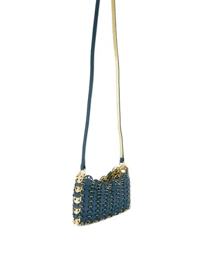 Rabanne Nano 1969 Reversible Shoulder Bag In Blue