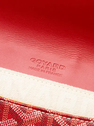 Pre-owned Goyard 2012 Ine Monte Carlo Bois Clutch Bag In Red