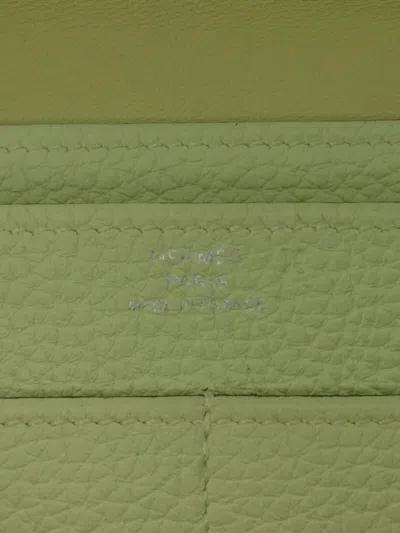 Pre-owned Hermes 2022 Togo Dogon Duo Wallet Gm Long Wallets In Yellow