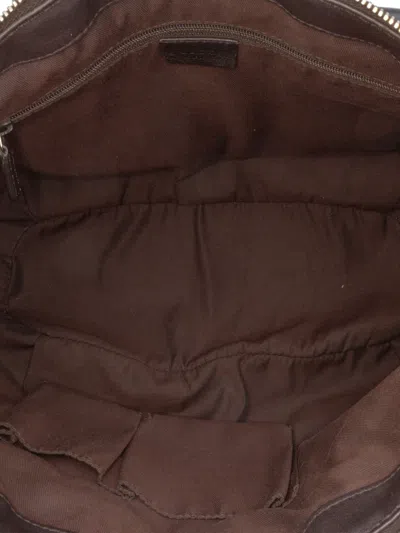 Pre-owned Gucci 2016-2025 Gg Canvas Sukey Satchel In Brown