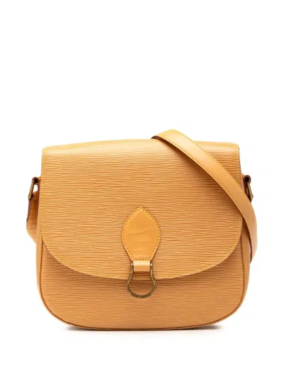 Pre-owned Louis Vuitton 2008 Epi Saint Cloud Gm Crossbody Bag In Yellow
