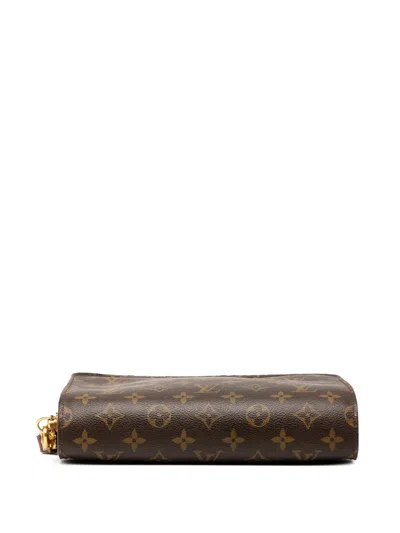 Pre-owned Louis Vuitton 2003 Monogram Orsay Clutch Bag In Brown