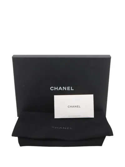 Pre-owned Chanel 2021-2025 Cc Quilted Velour Half Moon Chain Crossbody Bag In Black