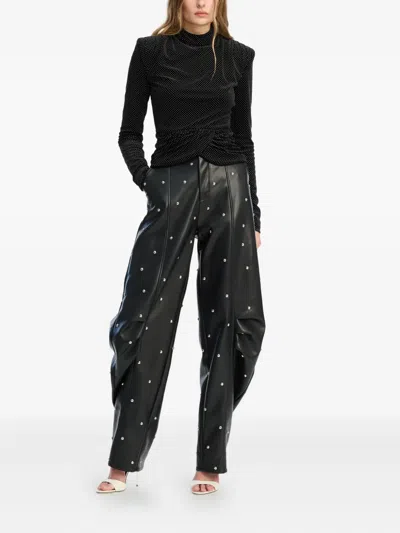 Rotate Birger Christensen Studded Cargo Trousers In Black