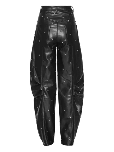 Rotate Birger Christensen Studded Cargo Trousers In Black