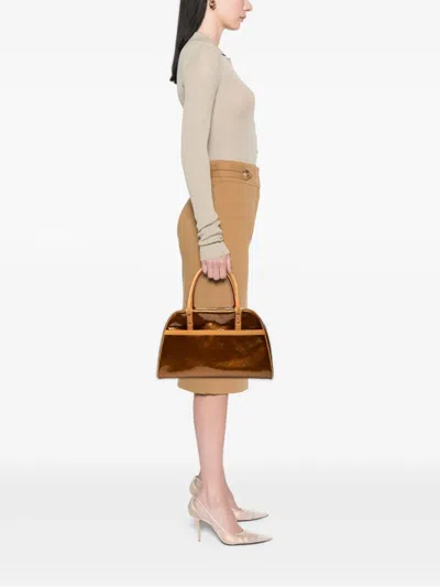 Pre-owned Louis Vuitton 2000 Monogram Vernis Tompkins Square Handbag In Brown