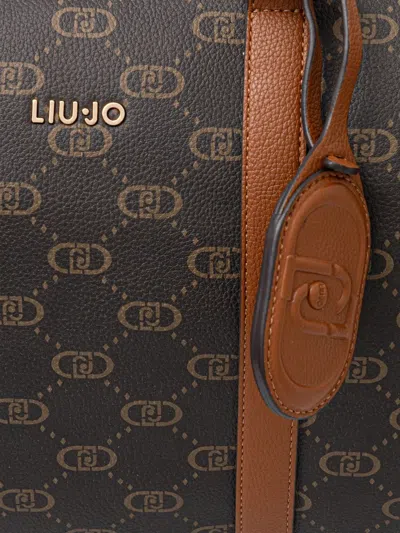 Liu •jo Monogram-pattern Top-handle Luggage In Brown
