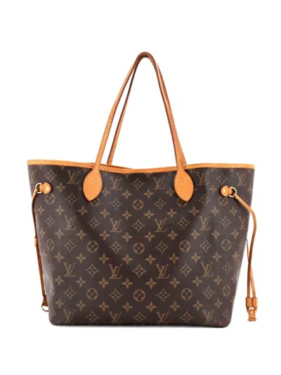 Pre-owned Louis Vuitton Neverfull Monogram Canvas Mm Tote Bag In Brown