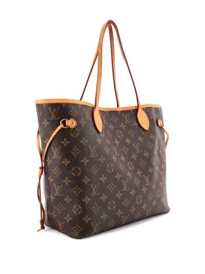 Pre-owned Louis Vuitton Neverfull Monogram Canvas Mm Tote Bag In Brown