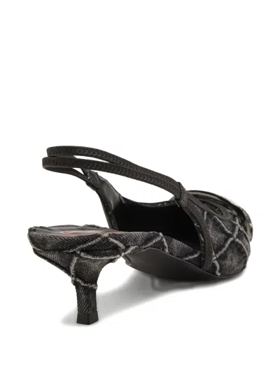 Diesel 40mm D-venus Sb Heeled Pumps In Black