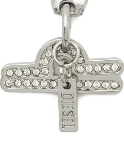 Diesel Libra Charm Keyring In Silver