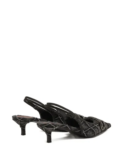 Diesel 40mm D-venus Sb Heeled Pumps In Black