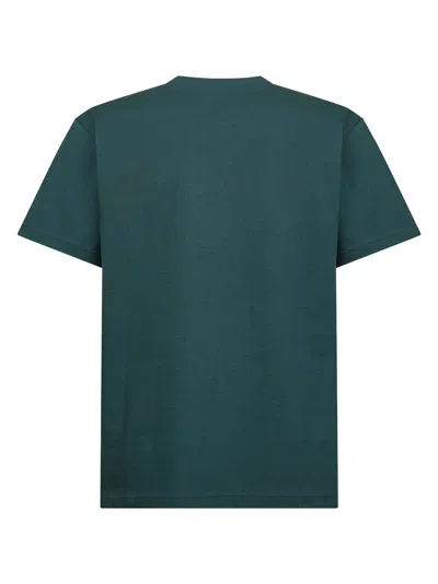 Gucci Men Cotton T-shirt With Embroidered Gg Incrocio Logo In Green