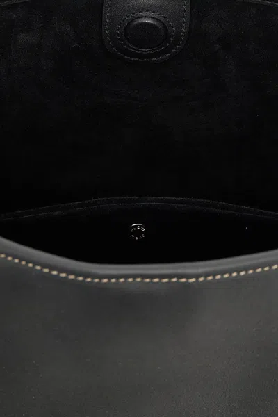 Gucci Borsa A Secchiello Gg Emblem In Pelle Nera Donna In Black