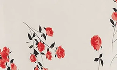 French Connection Floramour Ennis Satin Maxi Skirt In Classic Cream Multi In White