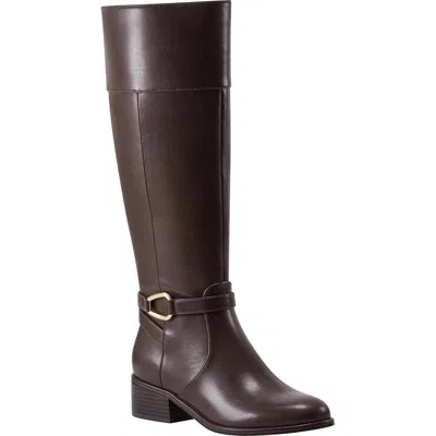 Bandolino Women's Dennie Wide Calf Knee High Riding Boots In Brown