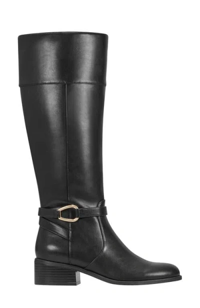 Bandolino Dennie3wc Womens Wide Calf Manmade Mid-calf Boots In Black