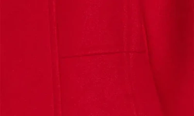 Calvin Klein Stand Collar Coat In Red