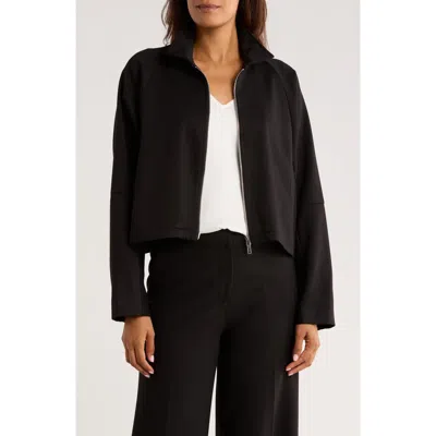 Patrizia Luca Boxy Crop Jacket In Black