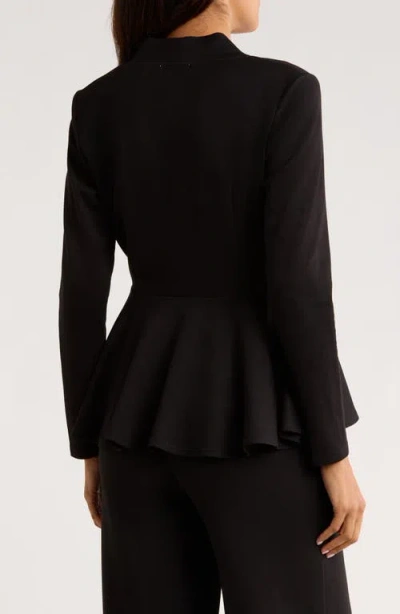 Patrizia Luca One Button Peplum Jacket In Black
