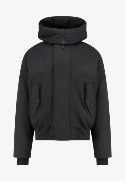 Dsquared2 Giubbino Techno Down Bomber In Nylon In Black