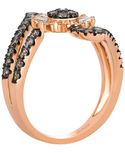 Le Vian Chocolate Diamond (0.37 Ct. T.w.) And Vanilla Diamond (0.89 Ct. T.w.) Ring In 14k Strawberry Gold In Gold