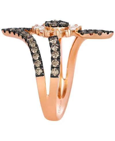 Le Vian Chocolate Diamond (0.37 Ct. T.w.) And Vanilla Diamond (0.89 Ct. T.w.) Ring In 14k Strawberry Gold In Gold