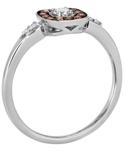 Le Vian Nude Diamond (0.13 Ct. T.w.) And Chocolate Diamond (0.11 Ct. T.w.) Ring In 14k Vanilla Gold In Silver