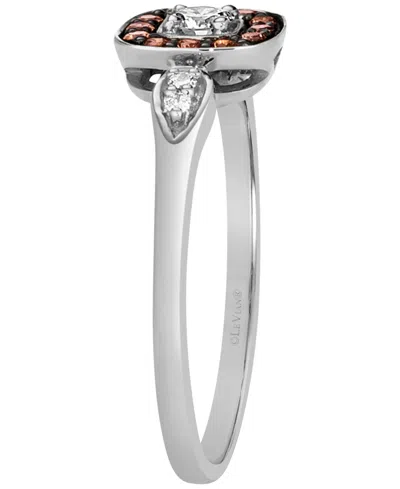 Le Vian Nude Diamond (0.13 Ct. T.w.) And Chocolate Diamond (0.11 Ct. T.w.) Ring In 14k Vanilla Gold In Silver