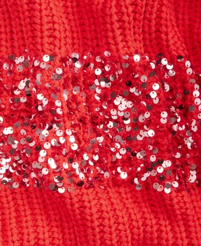 On 34th Women's Sequin Stripe Crewneck Sweater, Macy's Exclusive In Multi