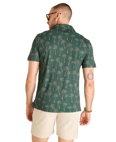 Chubbies Men's The Brushstroke Palm Range Polo Shirt In Green