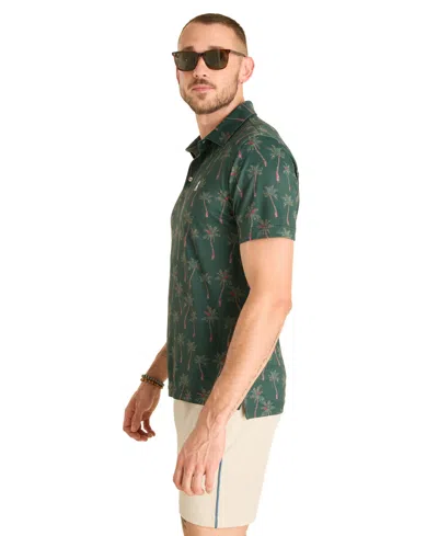 Chubbies Men's The Brushstroke Palm Range Polo Shirt In Green