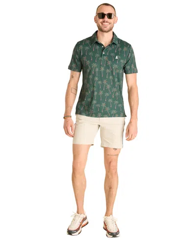 Chubbies Men's The Brushstroke Palm Range Polo Shirt In Green