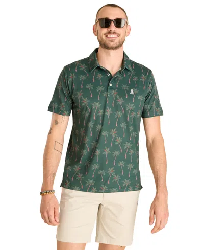 Chubbies Men's The Brushstroke Palm Range Polo Shirt In Green