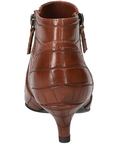 Easy Street Womens Annalee Kitten Heel Dress Boots In Brown