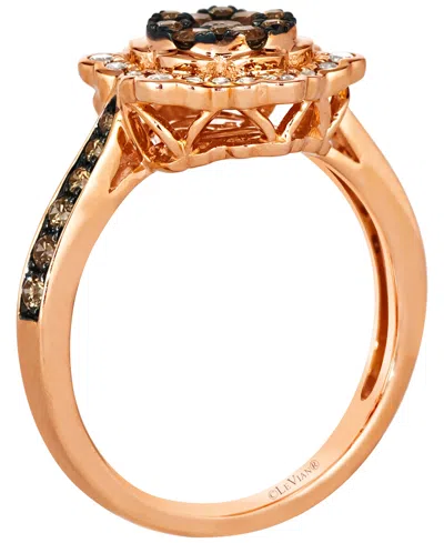 Le Vian Chocolate Diamond (0.58 Ct. T.w.) And Nude Diamond (0.23 Ct. T.w.) Ring In 14k Strawberry Gold In Gold