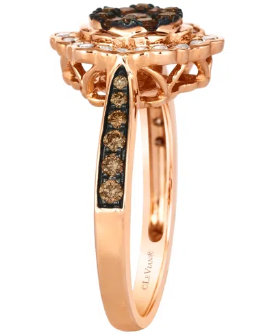 Le Vian Chocolate Diamond (0.58 Ct. T.w.) And Nude Diamond (0.23 Ct. T.w.) Ring In 14k Strawberry Gold In Gold
