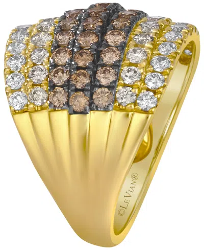 Le Vian Chocolate Ombre Diamond (1.63 Ct. T.w.) And Vanilla Diamond (0.56 Ct. T.w.) Ring In 14k Honey Gold In Gold