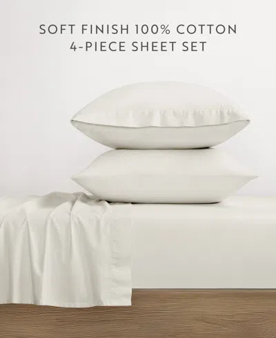 Ienjoy Home Ultra Soft 160-thread Count Cotton 4-p.c. Sheets Set, King In Neutral
