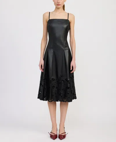 En Saison Women's Nelly Square Neck Midi Dress In Black