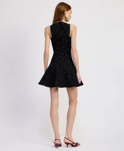 En Saison Women's Leah Embellished Sleeveless Mini Dress In Black
