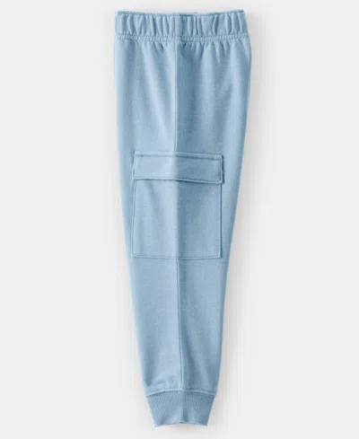 Carter's Boys Toddler 2t-5t 2-piece Day Dream Fleece Mountain Pull-on Sweatshirt And Joggers Set In Blue