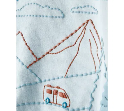 Carter's Boys Toddler 2t-5t 2-piece Day Dream Fleece Mountain Pull-on Sweatshirt And Joggers Set In Blue