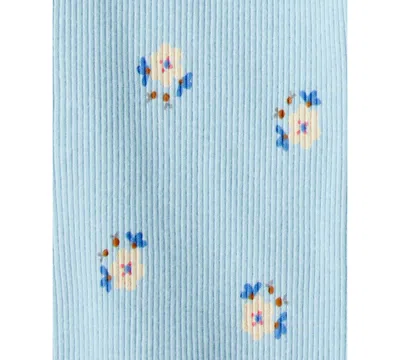 Carter's Baby Girls 2-piece Peter Pan Collar Top And Flare Leggings Set In Multi