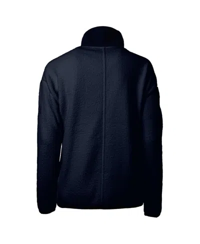 Cutter & Buck Women's Navy Notre Dame Fighting Irish Alumni Cascade Eco Sherpa Full-zip Fleece Jacket In Blue